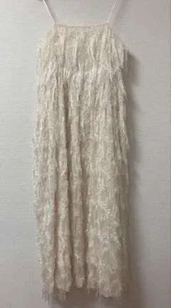 acka lame fringe puff dress - メルカリ