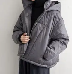 ジャケット ブルゾン シャイニータフタフードジャケット