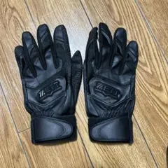 バッティング用手袋 ブラック 合成皮革