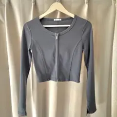 GU リブダブルジップカーディガン