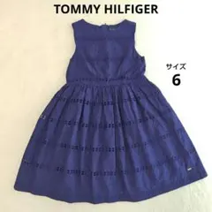 TOMMY HILFIGERトミーヒルフィガー　ノースリーブ　ワンピース　紺 6のサムネイル