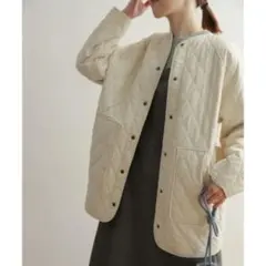 【美品】カポックキルトミドルジャケット