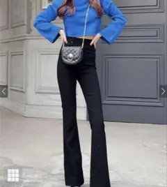 GRL ストレッチフレアパンツ cu34 タグ付き