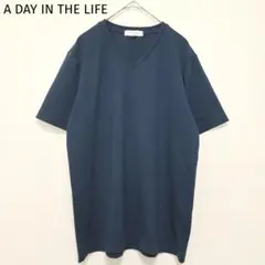 アデイインザライフ カットソー Tシャツ Vネック 半袖 シンプルきれいめ 無地のサムネイル