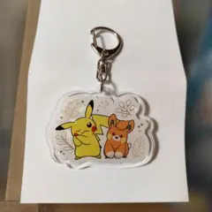 【値下げ】ポケモンPRONTOコラボ　アクリルキーホルダー　ピカチュウ＆イーブイのサムネイル