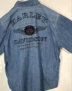 Harley-Davidson デニムシャツ 半袖 刺繍 110周年のサムネイル