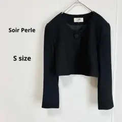 Soir Perle 東京ソワール　ボレロジャケット　S ブラック　ノーカラーのサムネイル