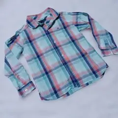 TOMMY HILFIGER チェック柄長袖シャツ　4才