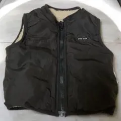 petit main リバーシブル　ダウンベスト 70cm ブラック