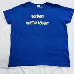 【古着】2XL大きい　アメカジ　青　Tシャツ　ダンスTシャツ