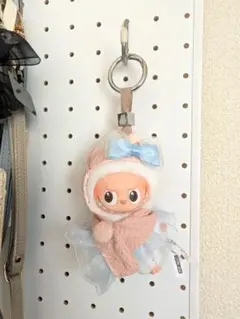 10cm イニシャル LABUBU ラブブ 桃色ずきん 着せ替えコスチューム