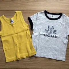 プチバトー  Tシャツ タンクトップ　２枚セット