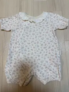 バースデイ　花柄フリルロンパース 60-70