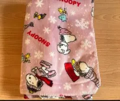 スヌーピー フリースブランケット ピンク