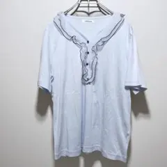 ▼ニューヨーカー▼ フリルカットソー 4L 5L 水色リヨセル混 ゆったり17のサムネイル