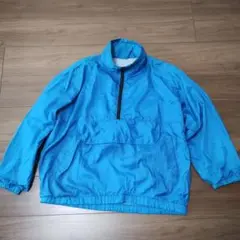 古着 ナイロンアノラックジャケット ブルー タグ無し XL相当
