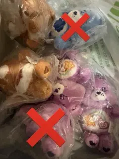 ケアベア ぬいぐるみキーホルダー4個セット