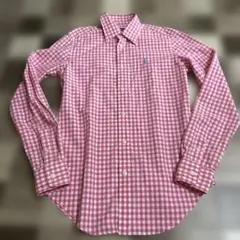 Ralph Lauren Sport ピンクチェック長袖シャツレギュラーカラー