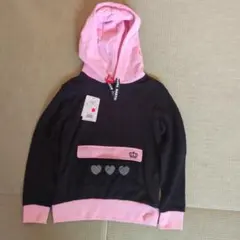 BABY DOLL フード付きパーカー 150cm 黒/ピンク