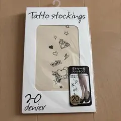 新品　タトゥー風　ストッキング 20デニール M-L アメリカン柄　レディース
