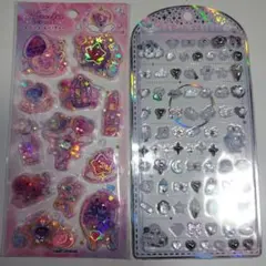 うるちゅるプチシール　立体シール　スパンコールパーティー　シマエナガ　猫