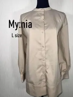 My:nia　バックギャザーフレアビックシャツ　24A045　HSH