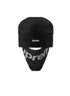 Supreme ブラック フェイスガード付きビーニー