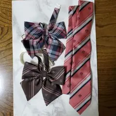 Eastboy ピンク ネクタイと ピンク ブラウン リボン 3点セット