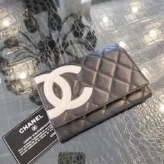 CHANEL マトラッセ カンボンライン コンパクトウォレット