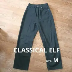 CLASSICAL ELF ブラックストレートデニムパンツ M
