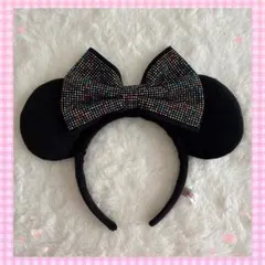 【美品】Disney カチューシャ　キラキラ　リボン　ミニー　ディズニー