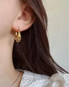 SS グラスドロップピアス　none