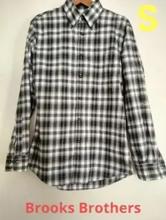 美品✨️Brooks Brothers フランネル 長袖シャツ 黒白チェック S