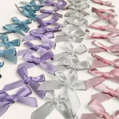 4色 各10個 40個セット 蝶結 リボン ハンドメイド 手芸 飾り 資材