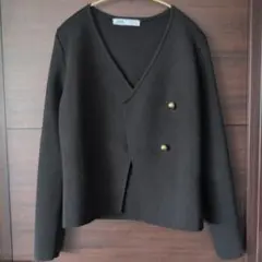 ザラ　黒ノーカラージャケット