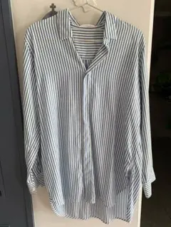 GALERIE VIE 青白ストライプ長袖シャツのサムネイル