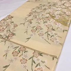 袋帯 淡いベージュから黄み色 - メルカリ