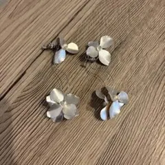 イヤリング フラワーシルバー　ウェディング　前撮り　結婚式