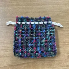 ハンドメイド＊かぎ編み巾着＊小物入れ＊巾着＊ワッフル編み