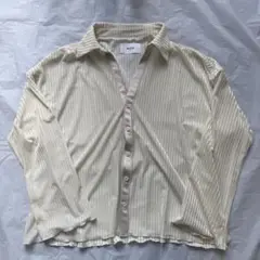 【美品】 Seyto Velour striped shear shirt 2