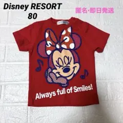 美品　東京ディズニーリゾート ミニーマウス Tシャツ 80 赤　Smile 即日のサムネイル