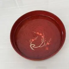 漆器 丸盆 35cm 蒔絵 花柄 木製 お盆 和風 伝統工芸 箱付き - メルカリ