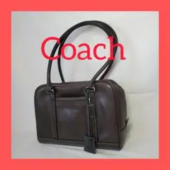Coach ブラウン レザー ショルダーバッグ