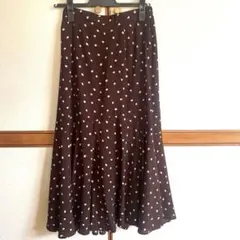 水玉模様　ロングマーメイドスカートLサイズ