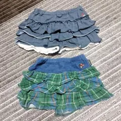 ミキハウス　ダブルB・ホットビスケッツ　キュロット2点セット