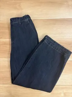 グローバルワーク　ダークブルー ワイドパンツ ゴムウエスト