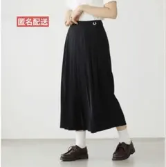 【試着のみ】フレッドペリー　プリーツスカート　黒　UK8（S〜Ｍサイズ）