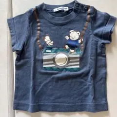 familiar カメラとクマのTシャツ