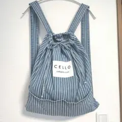 CELLO ストライプ デニムバックパック　リュック