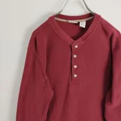 COVRNGTON サーマルシャツ ヘンリーネック 長袖シャツ ロンT